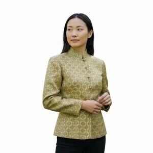 ICB International Concept Brand Japanese Designer Jacket Green Sz 4